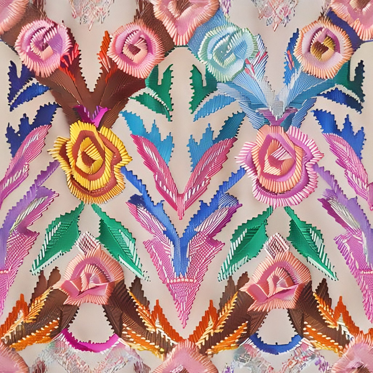 Pastel Roses Embroidery