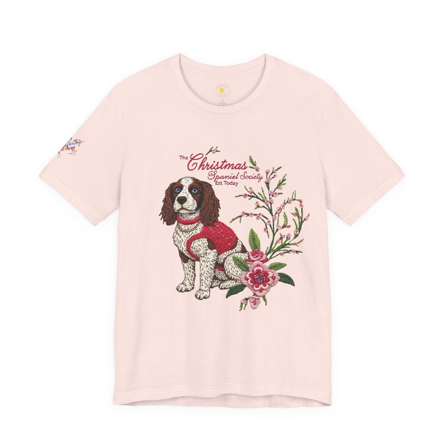 Christmas Springer Spaniel Dog Womens and Girls Tee - Festive Holiday Pet Graphic T-Shirt