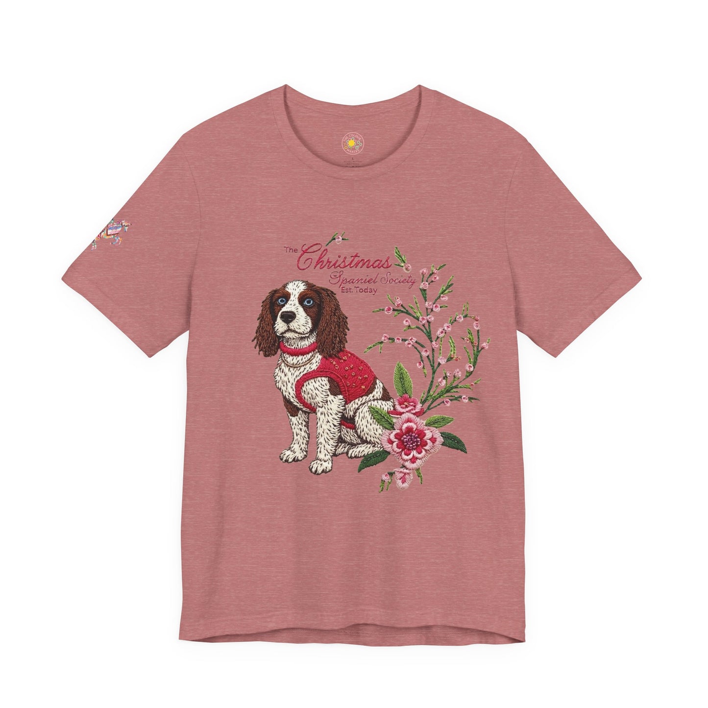 Christmas Springer Spaniel Dog Womens and Girls Tee - Festive Holiday Pet Graphic T-Shirt