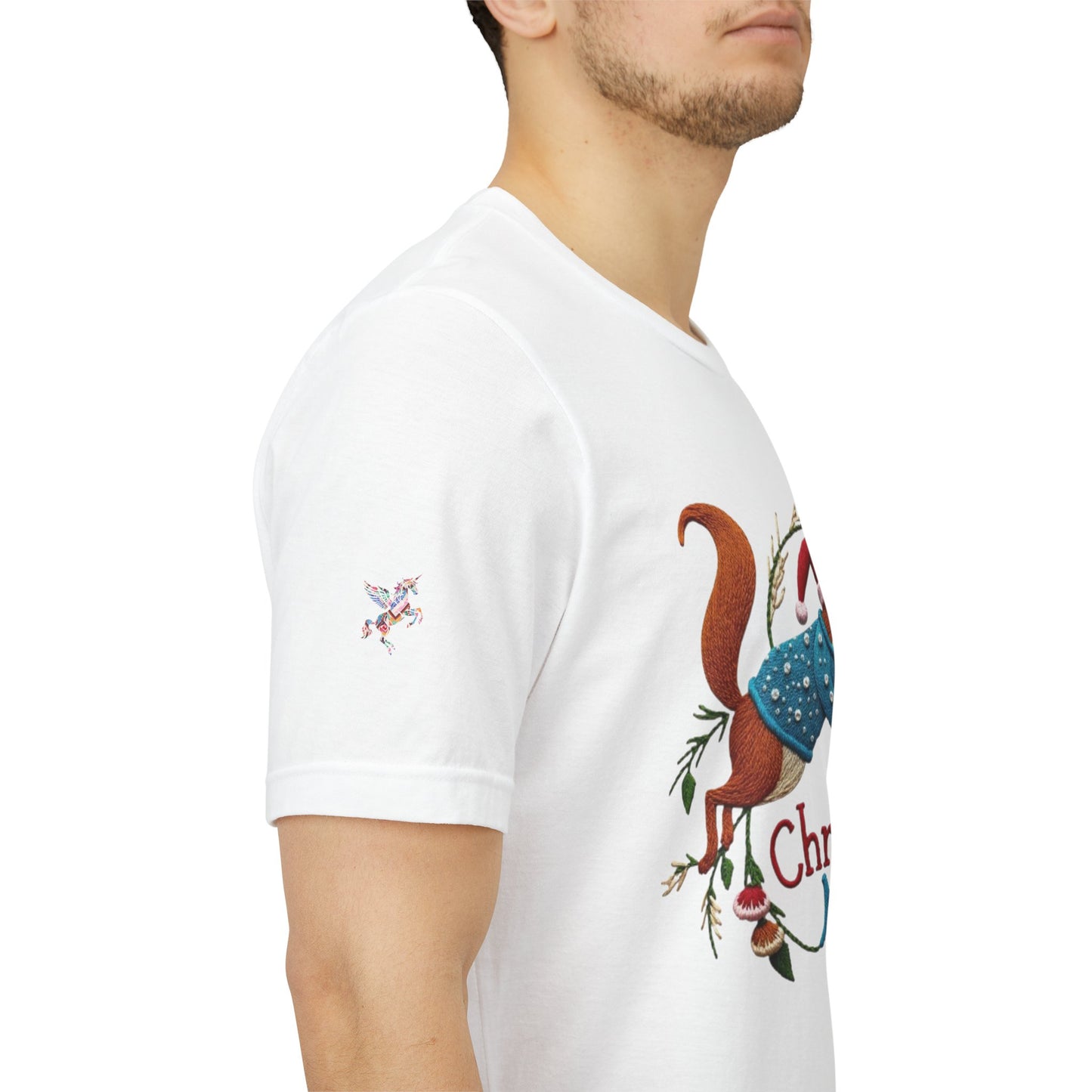 Christmas Nutter Mens and Boys Tee- Festive Squirrel Holiday T‑Shirt