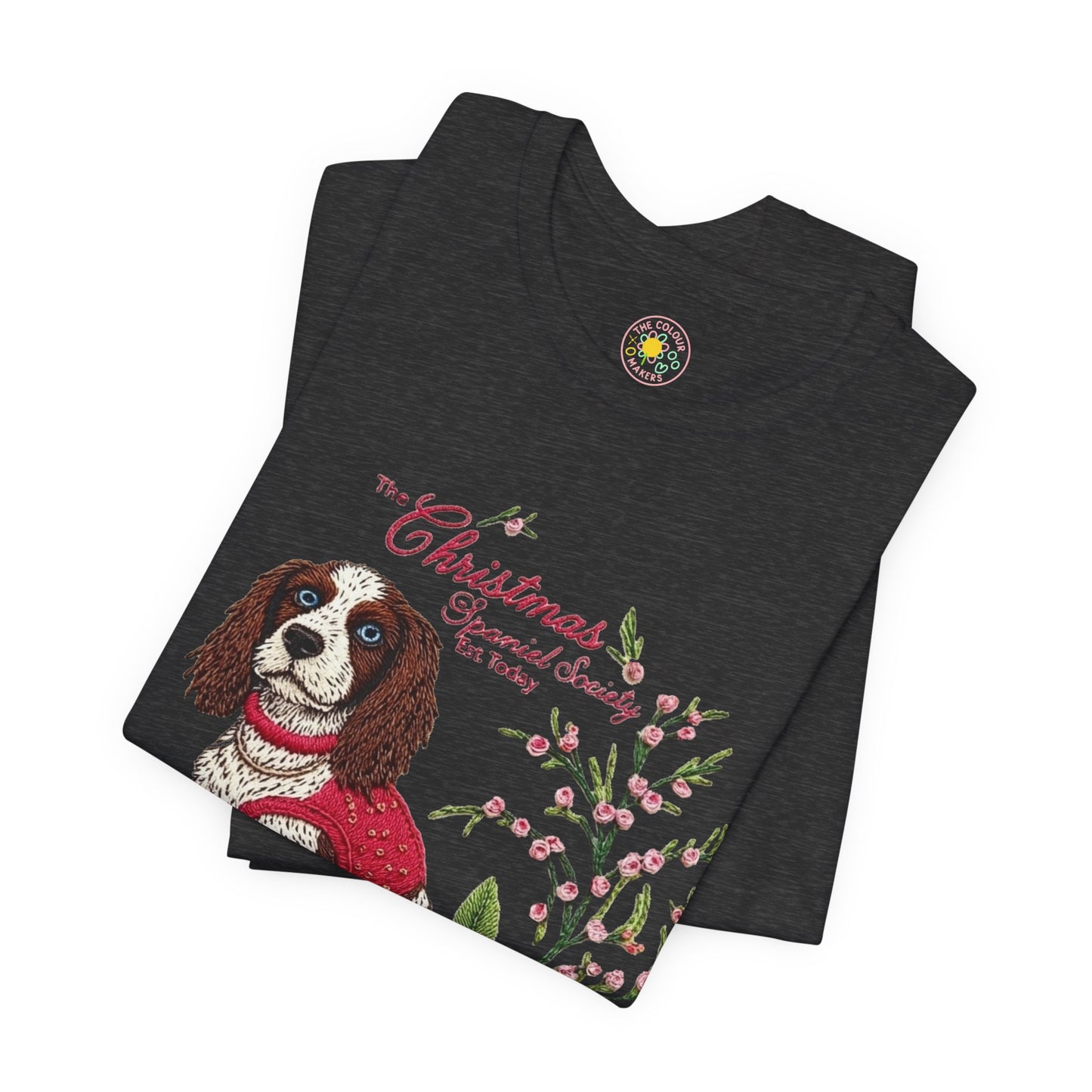 Christmas Springer Spaniel Dog Womens and Girls Tee - Festive Holiday Pet Graphic T-Shirt