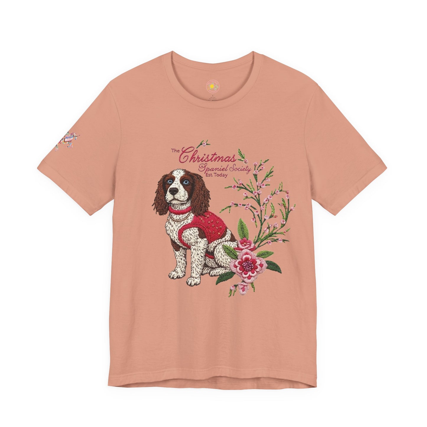 Christmas Springer Spaniel Dog Womens and Girls Tee - Festive Holiday Pet Graphic T-Shirt