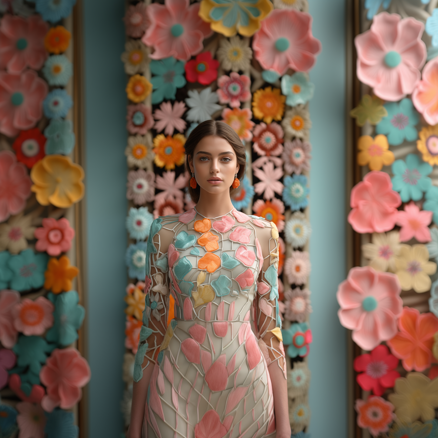 Layered Lace Floral Dress