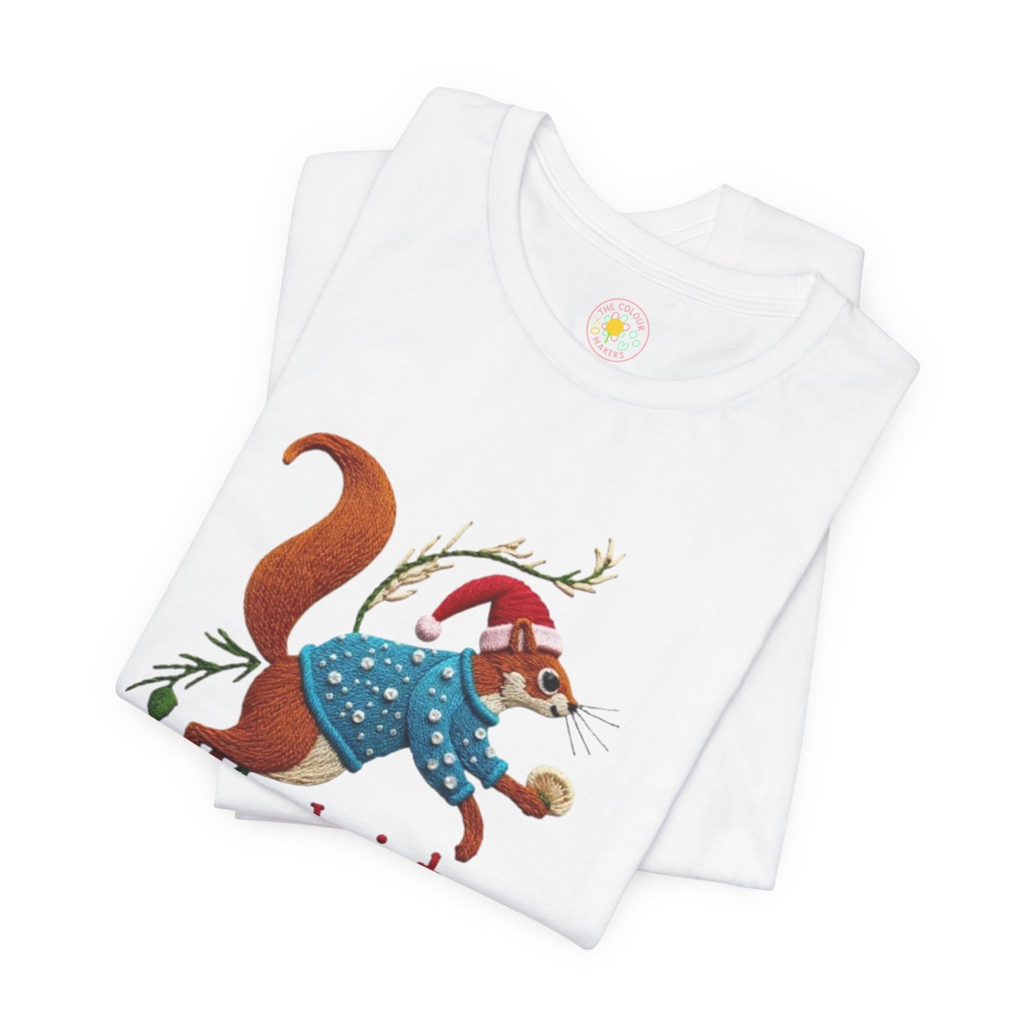 Christmas Nutter Mens and Boys Tee- Festive Squirrel Holiday T‑Shirt