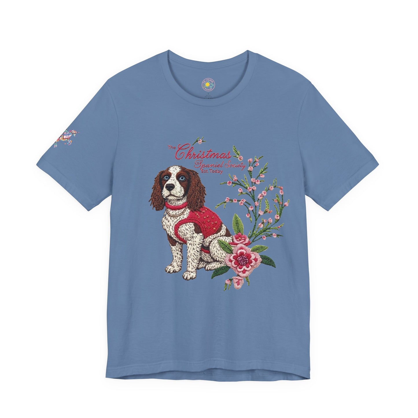 Christmas Springer Spaniel Dog Womens and Girls Tee - Festive Holiday Pet Graphic T-Shirt