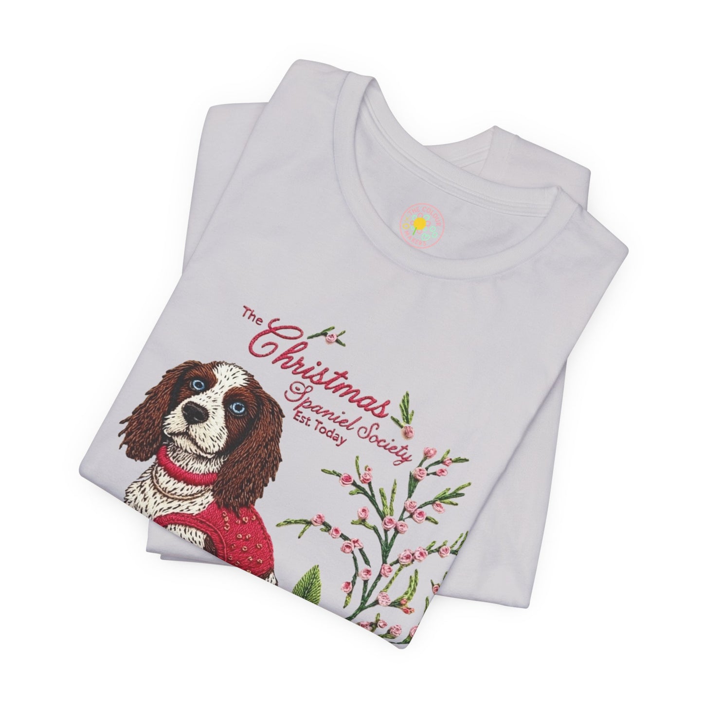 Christmas Springer Spaniel Dog Womens and Girls Tee - Festive Holiday Pet Graphic T-Shirt