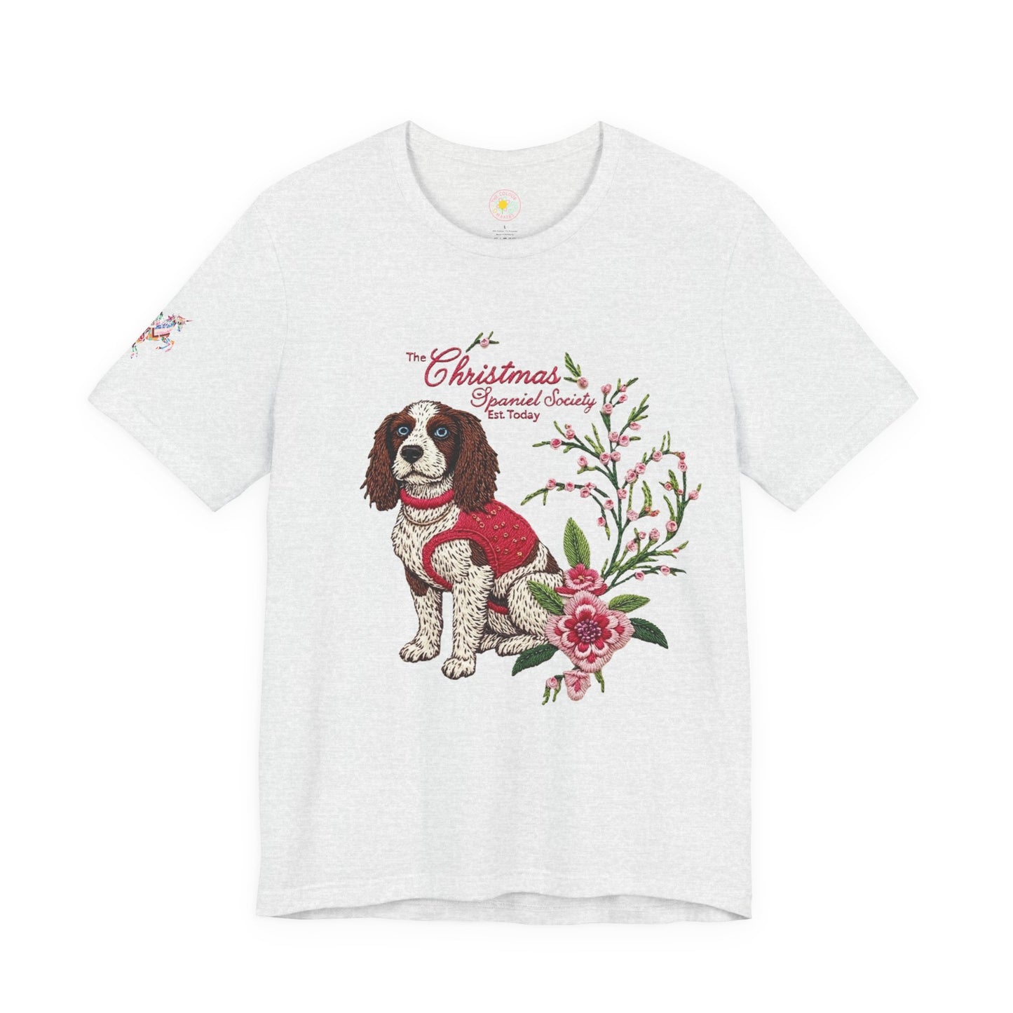 Christmas Springer Spaniel Dog Womens and Girls Tee - Festive Holiday Pet Graphic T-Shirt