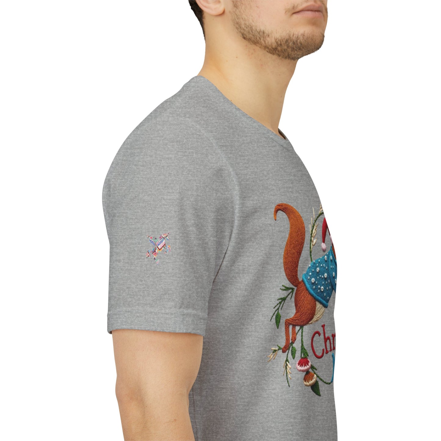 Christmas Nutter Mens and Boys Tee- Festive Squirrel Holiday T‑Shirt