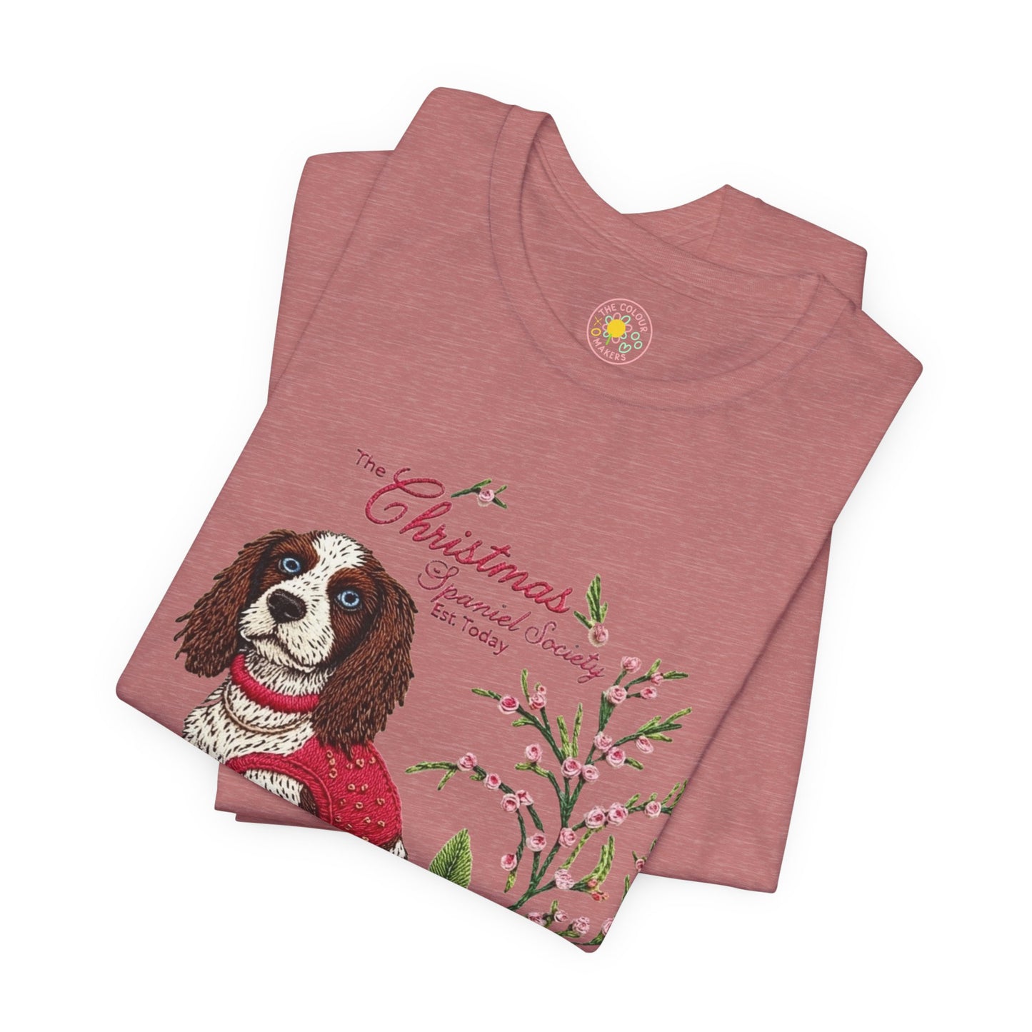 Christmas Springer Spaniel Dog Womens and Girls Tee - Festive Holiday Pet Graphic T-Shirt