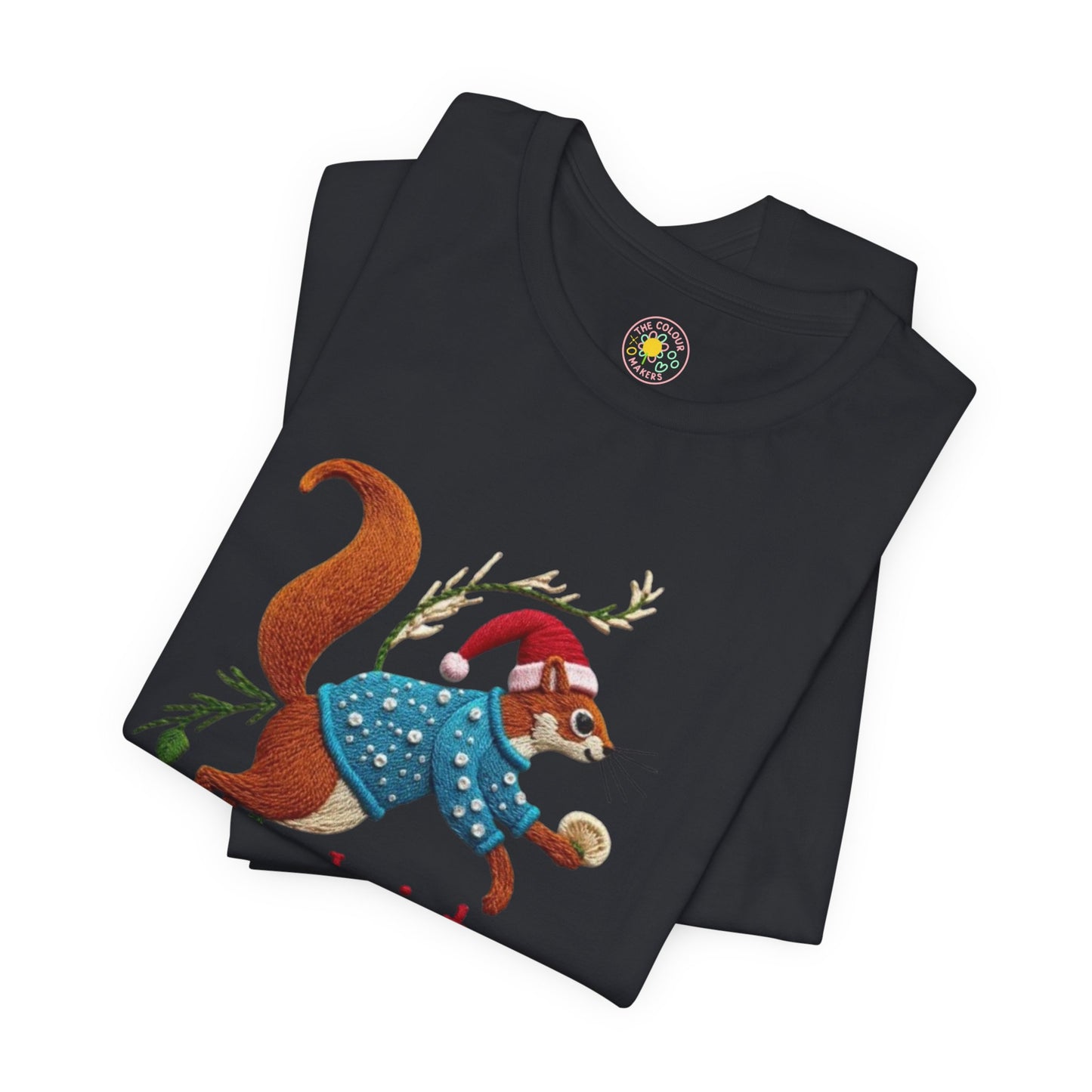 Christmas Nutter Mens and Boys Tee- Festive Squirrel Holiday T‑Shirt