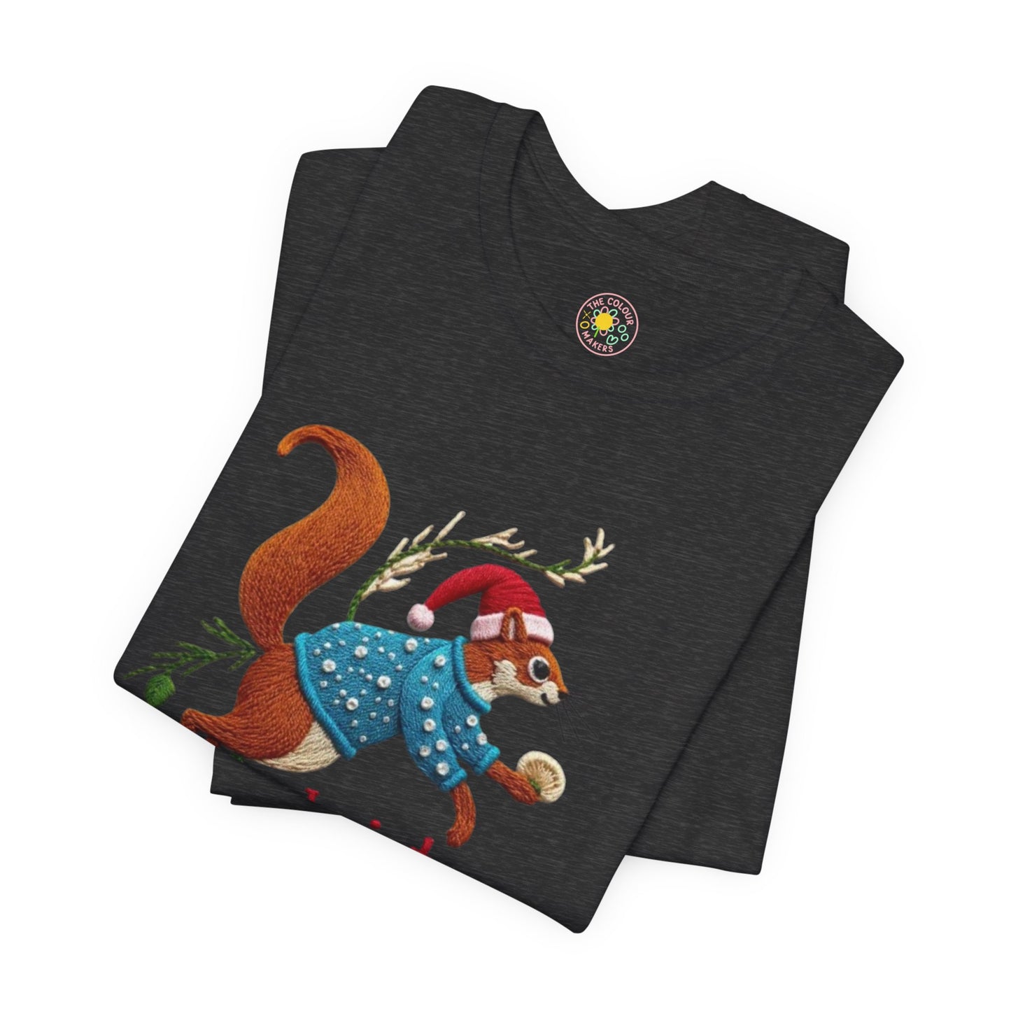 Christmas Nutter Mens and Boys Tee- Festive Squirrel Holiday T‑Shirt