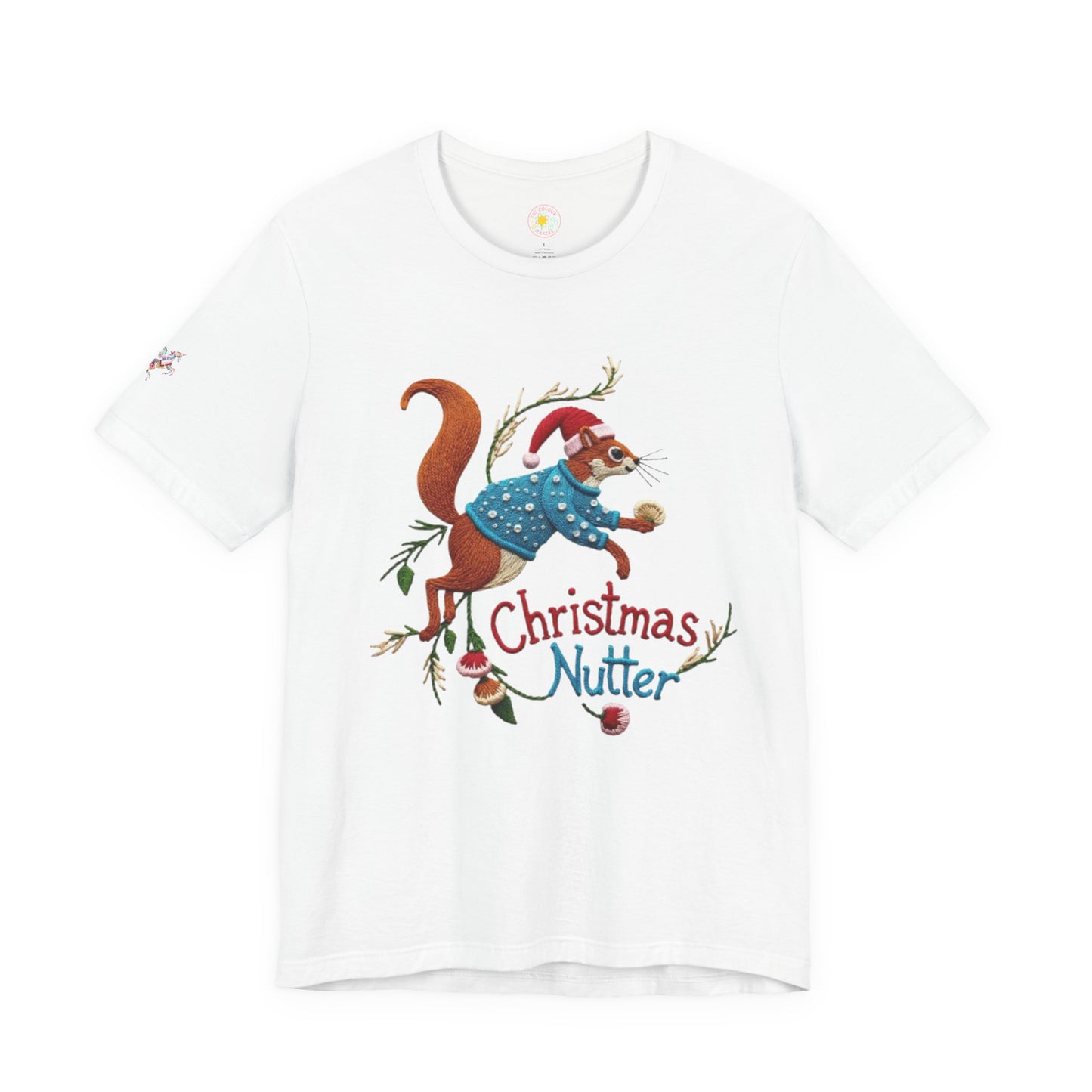 Christmas Nutter Mens and Boys Tee- Festive Squirrel Holiday T‑Shirt