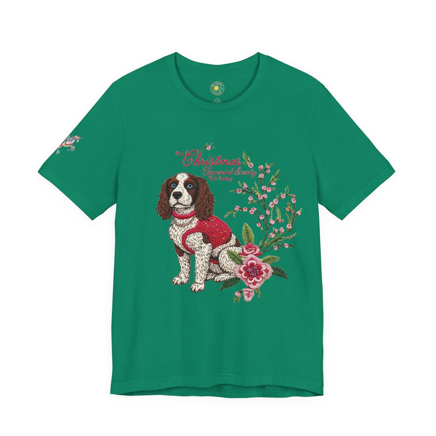 Christmas Springer Spaniel Dog Womens and Girls Tee - Festive Holiday Pet Graphic T-Shirt