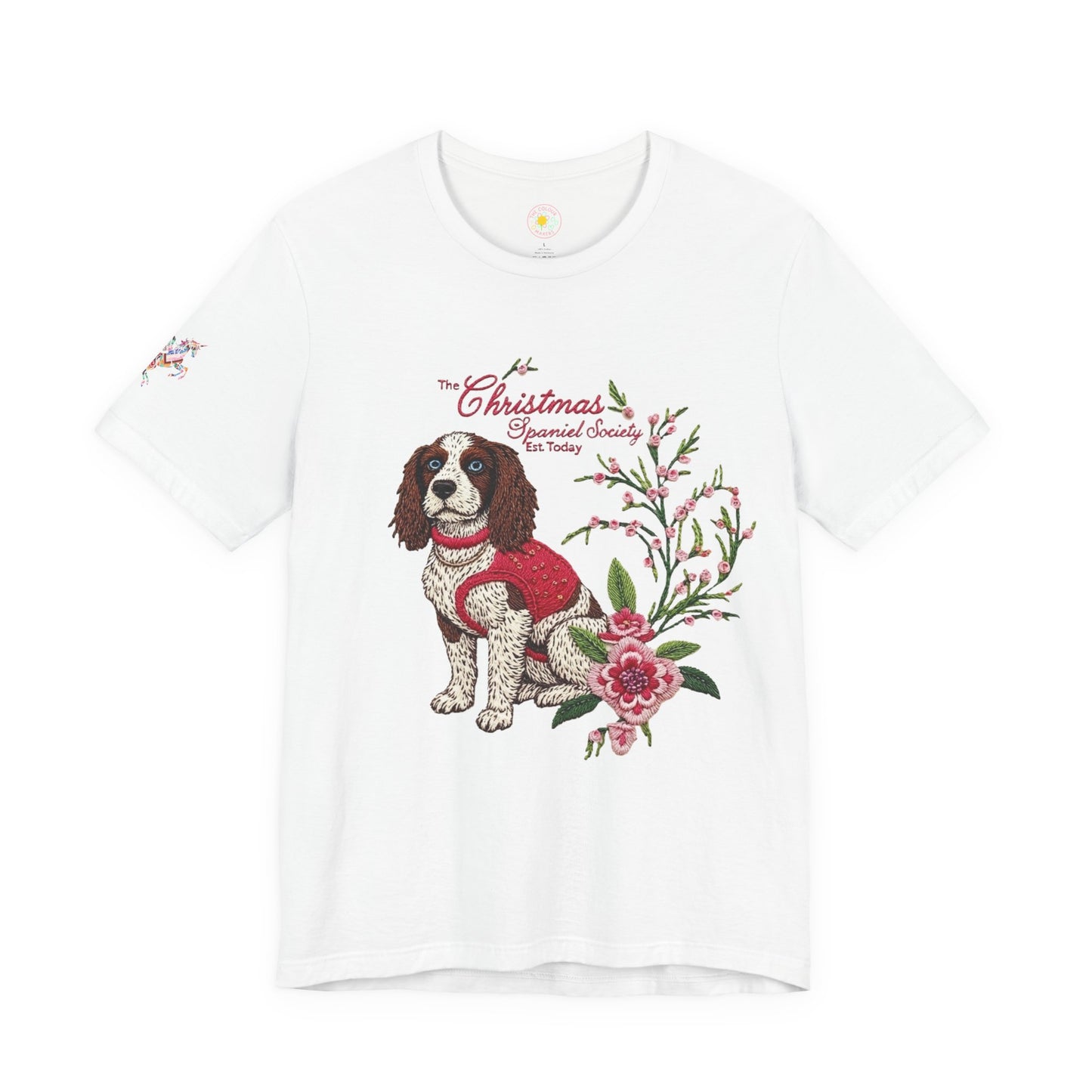Christmas Springer Spaniel Dog Womens and Girls Tee - Festive Holiday Pet Graphic T-Shirt