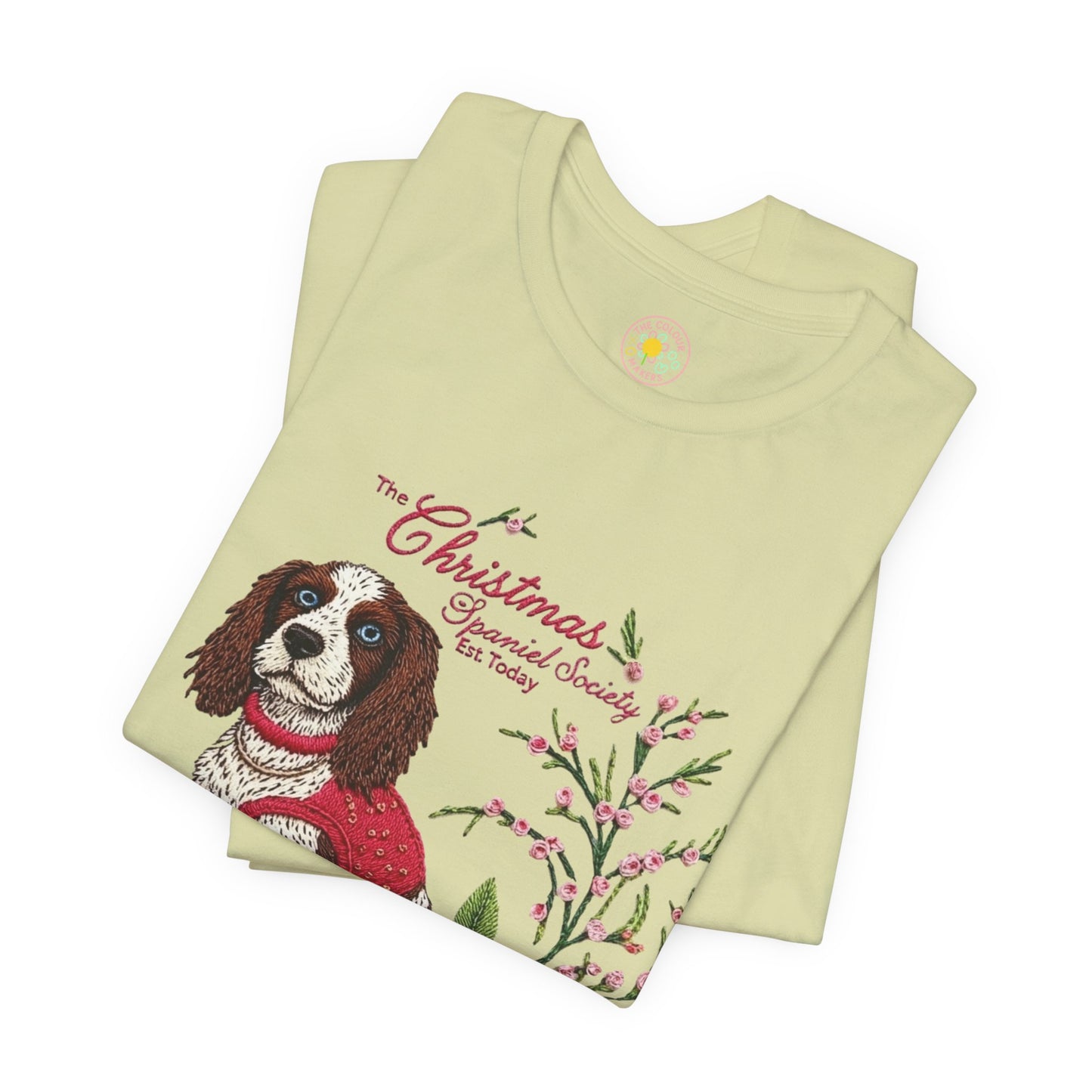 Christmas Springer Spaniel Dog Womens and Girls Tee - Festive Holiday Pet Graphic T-Shirt