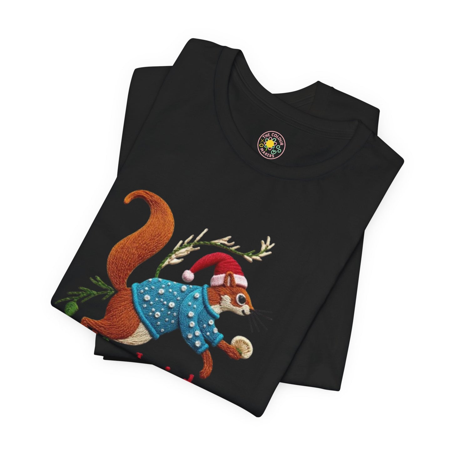 Christmas Nutter Mens and Boys Tee- Festive Squirrel Holiday T‑Shirt