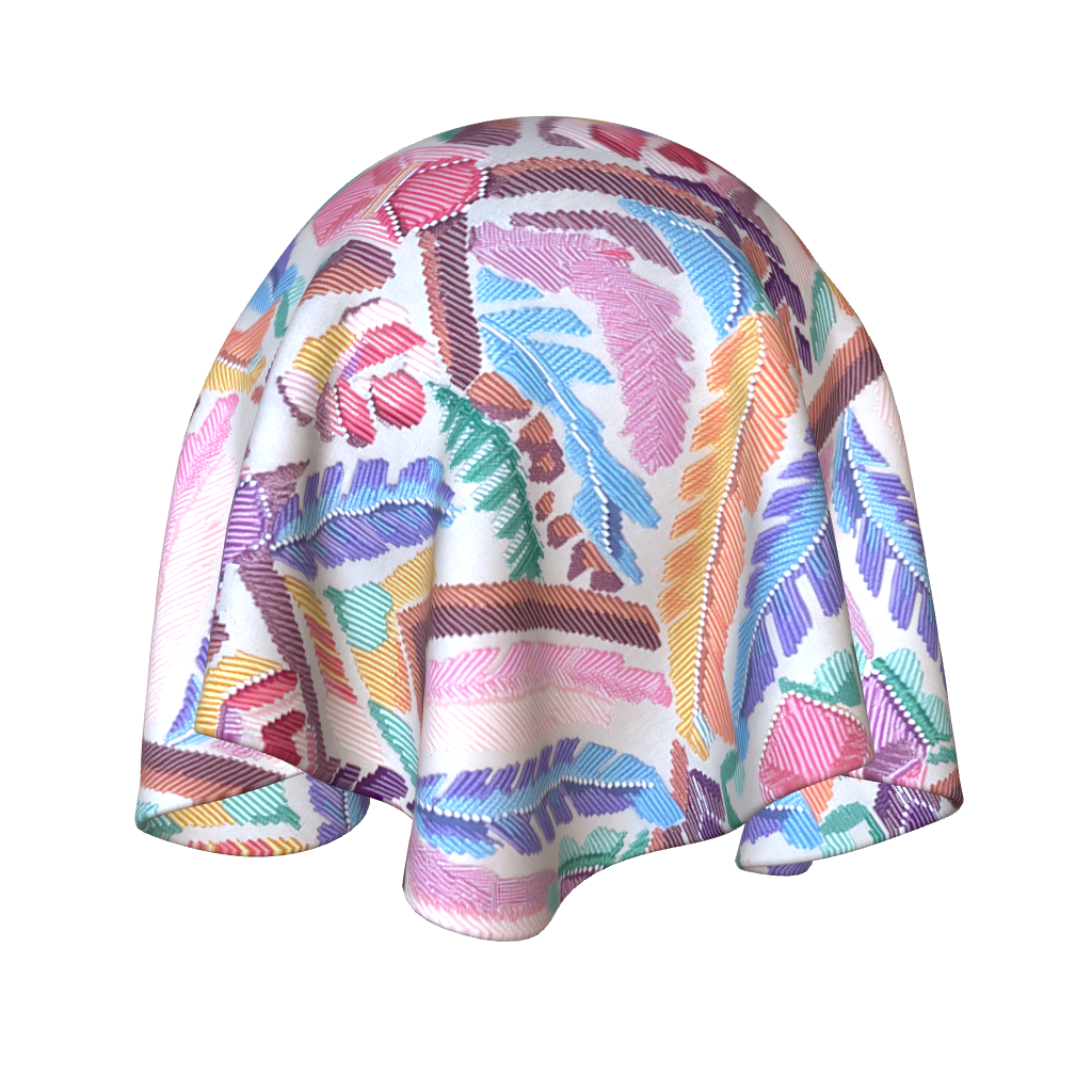 Feathers & Florals Vibrant Embroidery