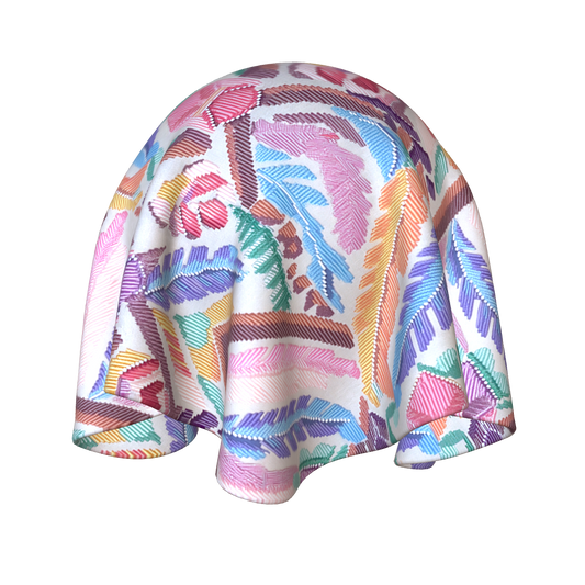 Feathers & Florals Vibrant Embroidery